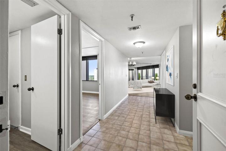 Hall Way Entrance to the Unit - Virtually Staged