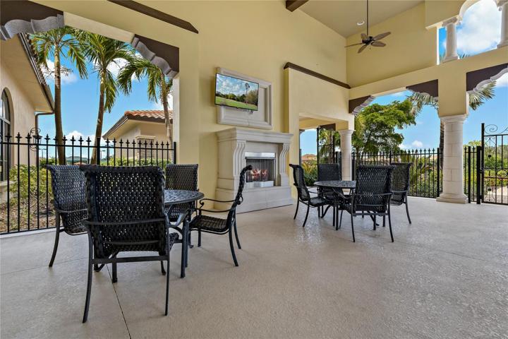 COVERED OUTDOOR PATIO SPACE BY THE COMMUNITY CLUBHOUSE!