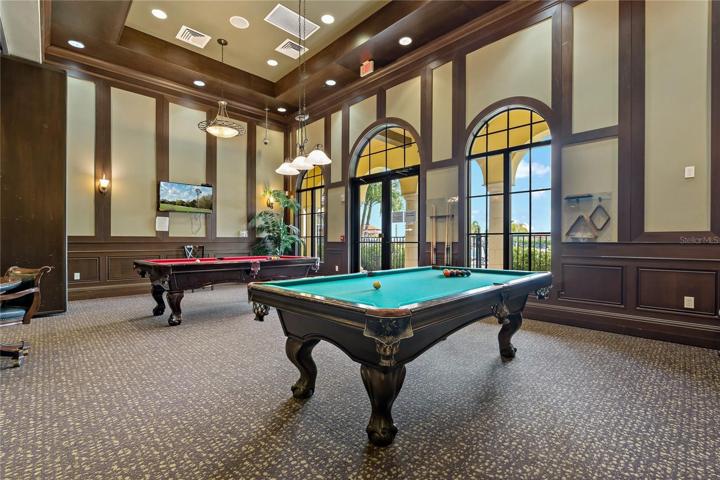 COMMUNITY BILLARD AND CARD TABLE ROOM!