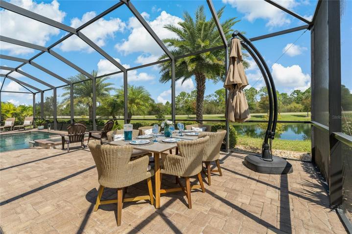 HAVE DINNER BY THE POOL!