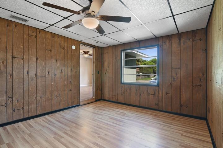 The garage has been converted into a generous bonus room!