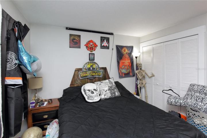 The main bedroom in the downstairs unit.