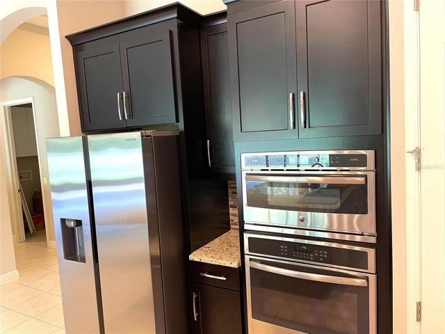 Coffee bar  next to Refrigerator