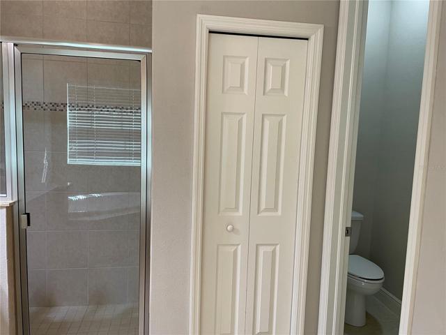 Shower and closet commode area