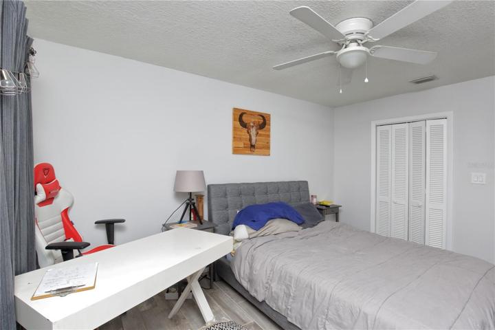 The main bedroom for one of the remodeled units.