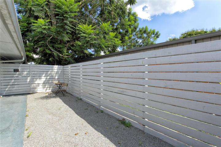 This fenced in area is for the unit on the southwest side.