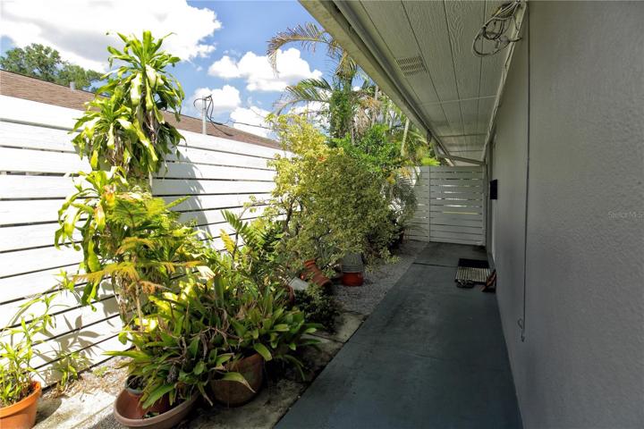 The tenants have the ability to have a green thumb.  This is on the northwest side of the quadraplex.
