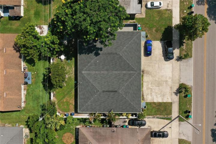 The aerial view of the quadraplex.
