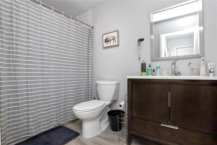 One of the remodeled bathrooms.