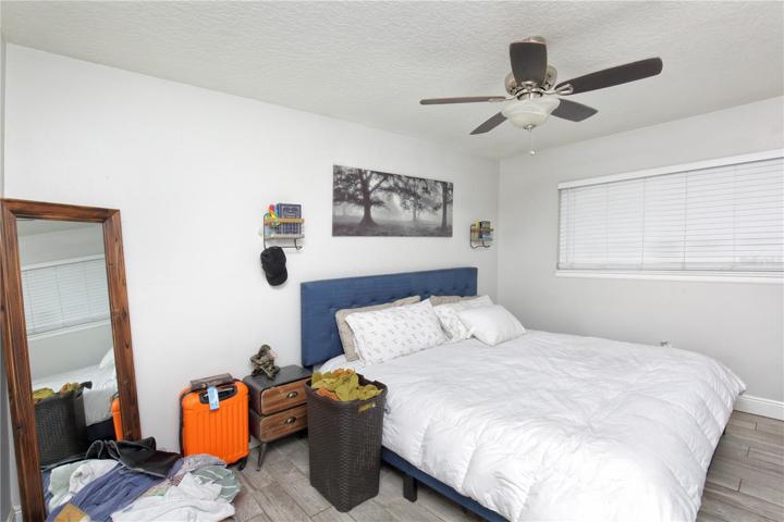 The main bedroom in one of the units.