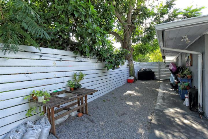 The exterior area for the southeast unit.