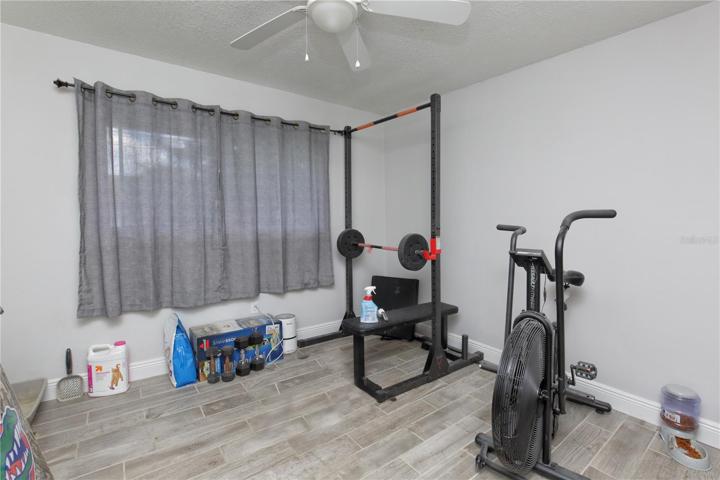 One of the guest bedrooms in the remodeled unit.