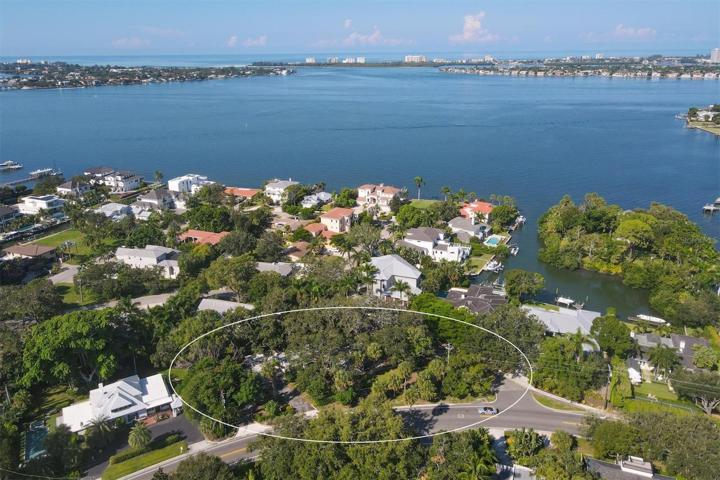 Aerial view of property outlined by white oval