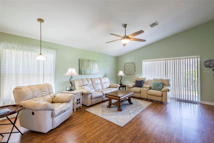 Family Room with luxury flooring