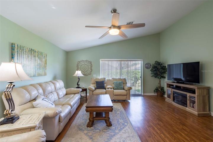 Family Room with luxury flooring