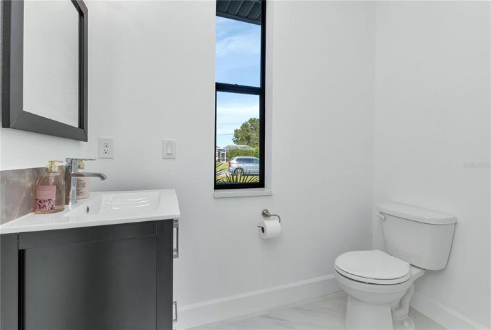 half bath off kitchen