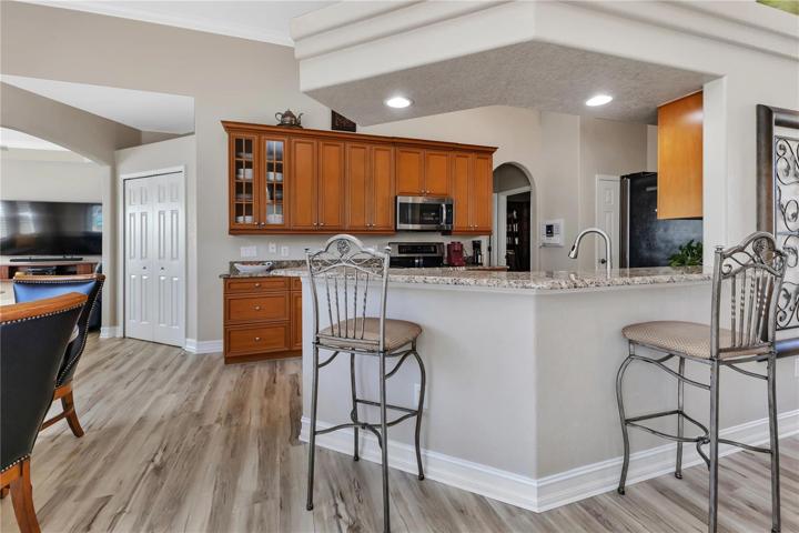 Kitchen bar- nook on left