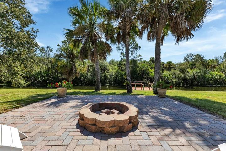 Firepit, pavers and view