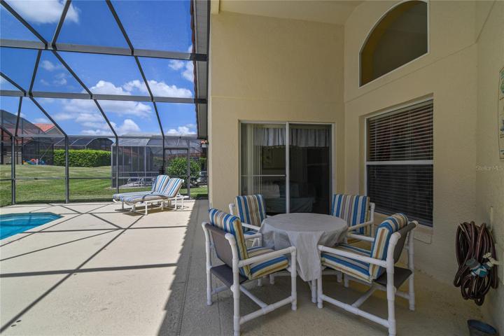 Your lanai overlooks the screened pool!