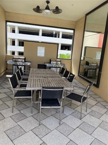 Grill and seating