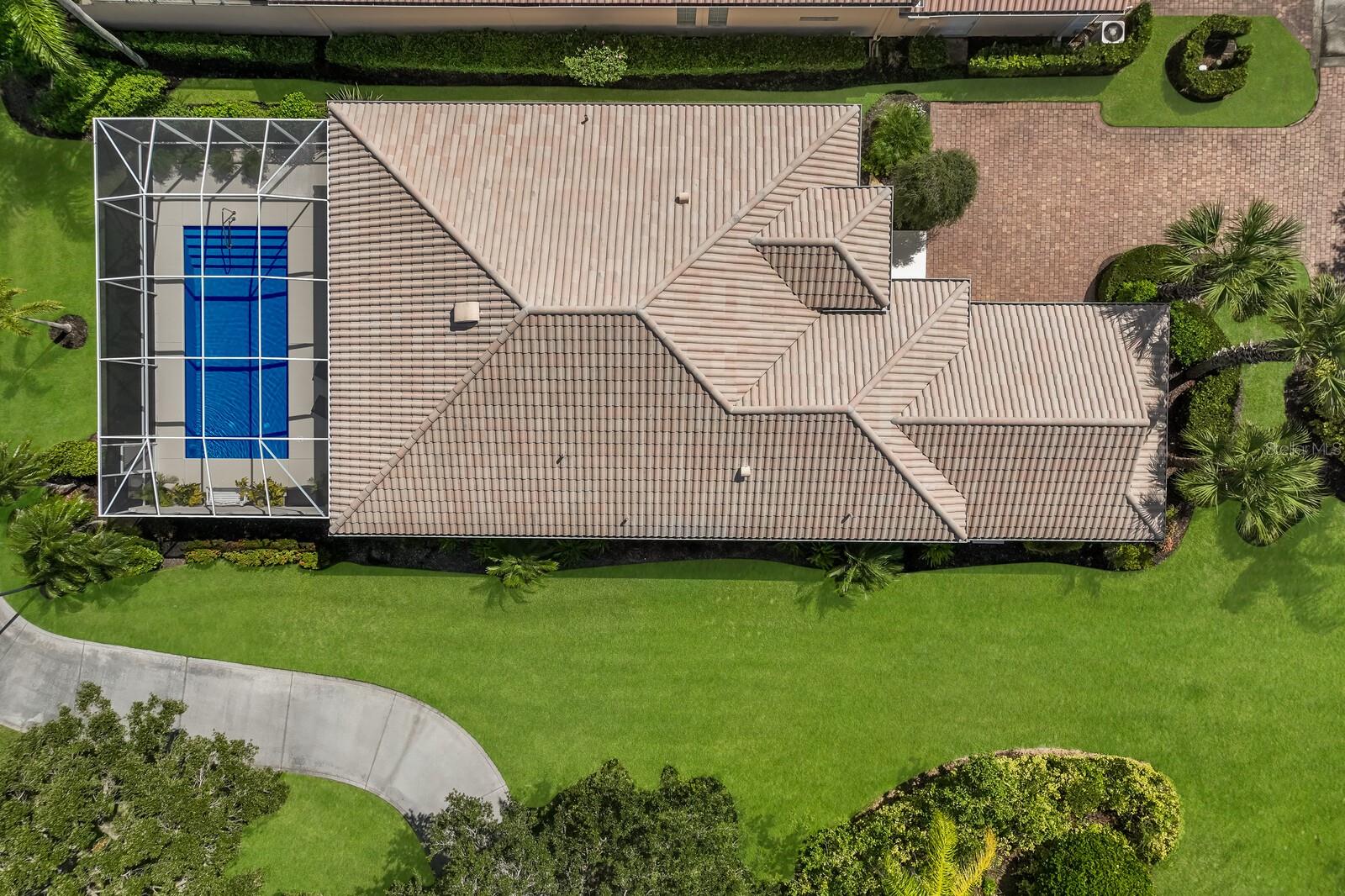 Aerial view of home