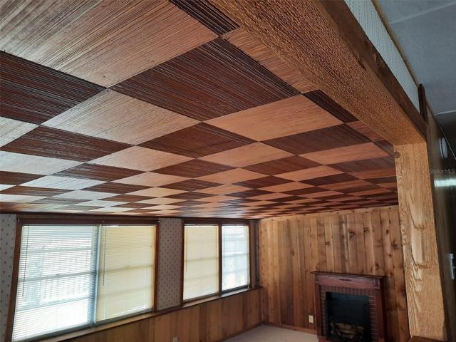 Beautiful redwood ceiling tiles