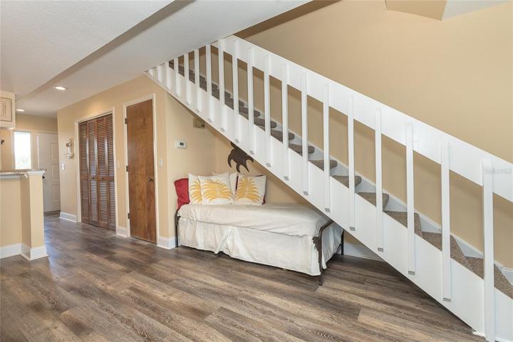 Trundle under Stairs.