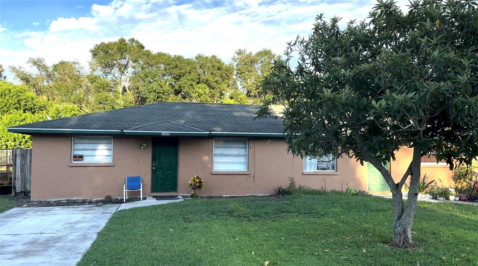 front of property