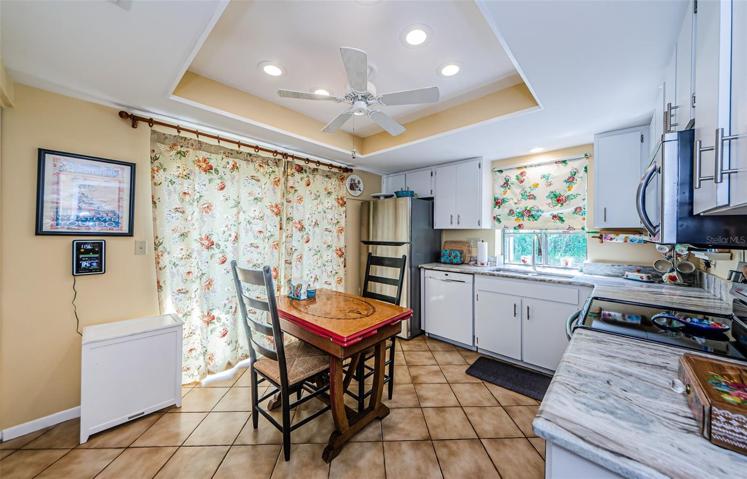Eat in kitchen with granite countertops