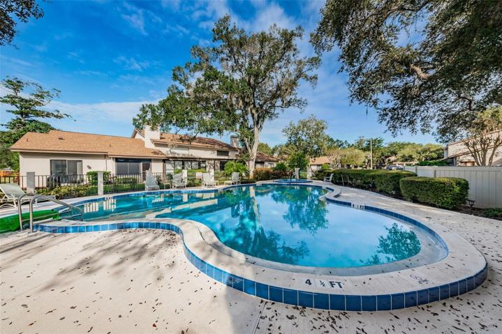 Community pool view towards back of unit