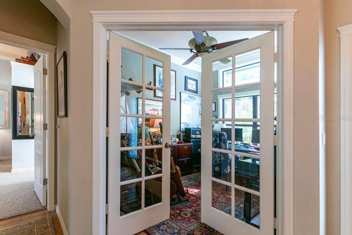 Office with french doors
