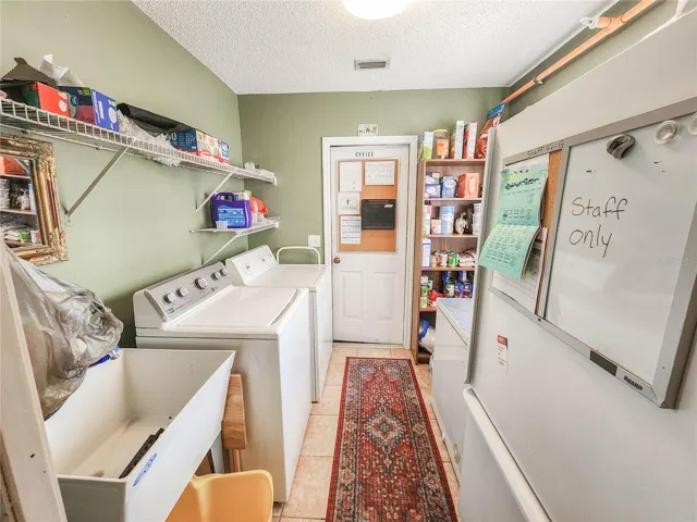 Laundry room with utility sink