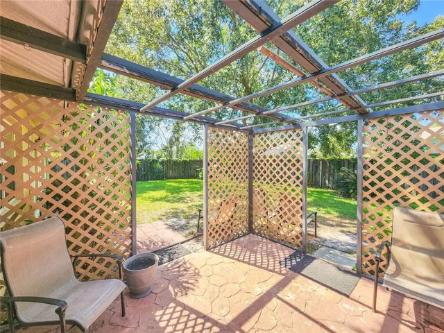 Wood Lattace Covered patio