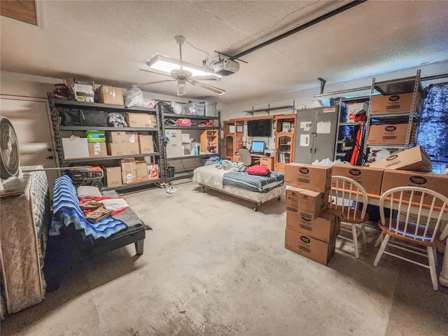 Garage has side door to back yard