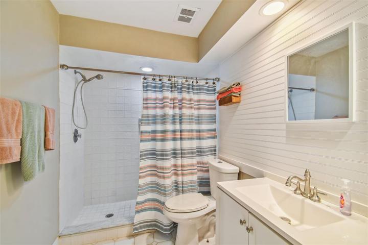Walk in shower in en suite bath.