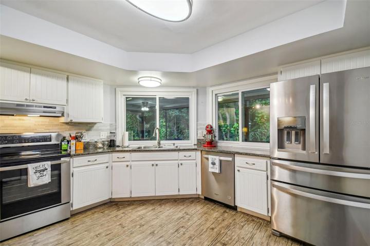 Stainless steel appliances.
