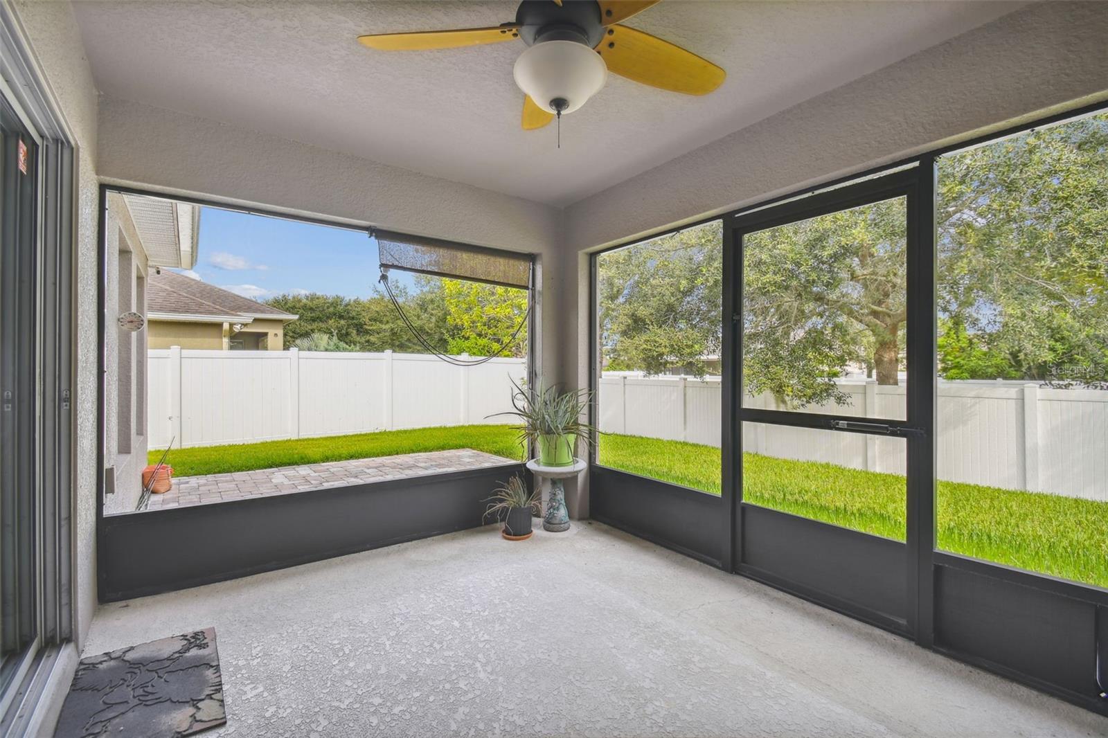 View from the master suite sliding doors to lanai