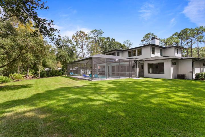 Views of the backyard and back of the home