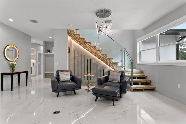 Casual sitting area off the foyer