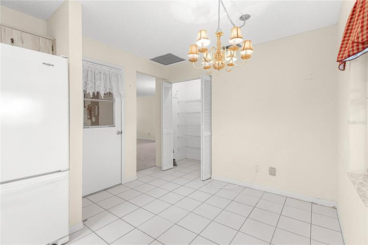 Table Space, Large Pantry, Door to 1.5 Car Garage