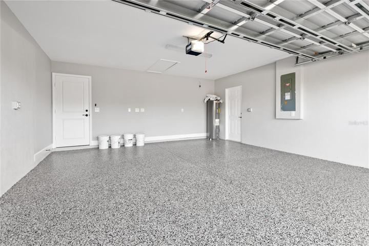 Finished 2 car garage