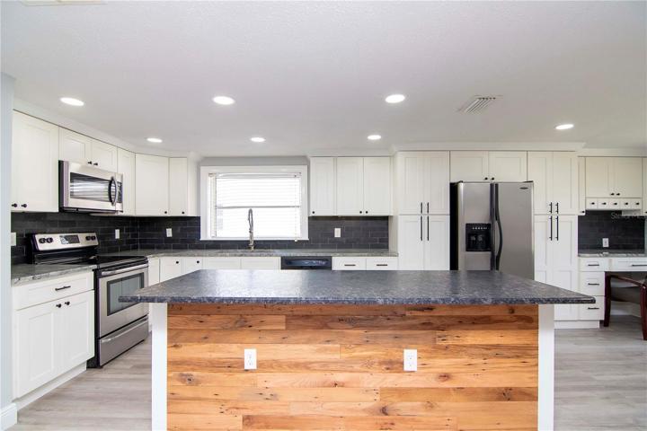 Kitchen Island overlooking living room