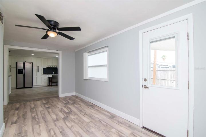 Exterior door leading to Backyard
