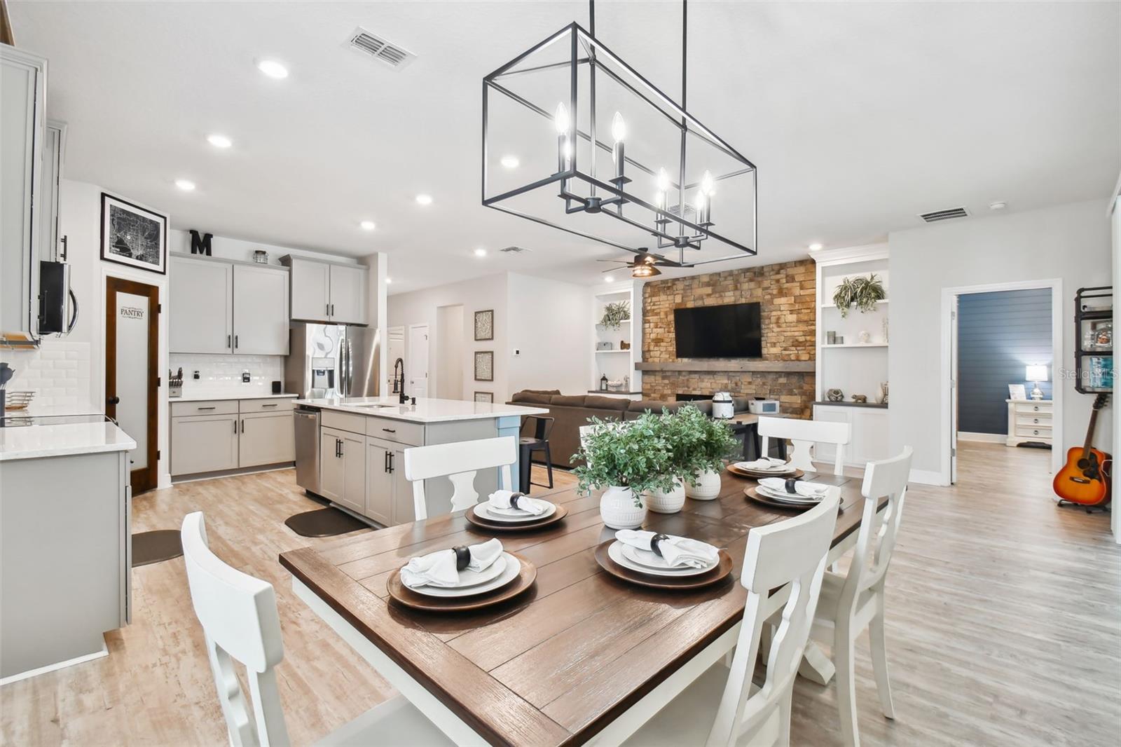 Spacious dining area.