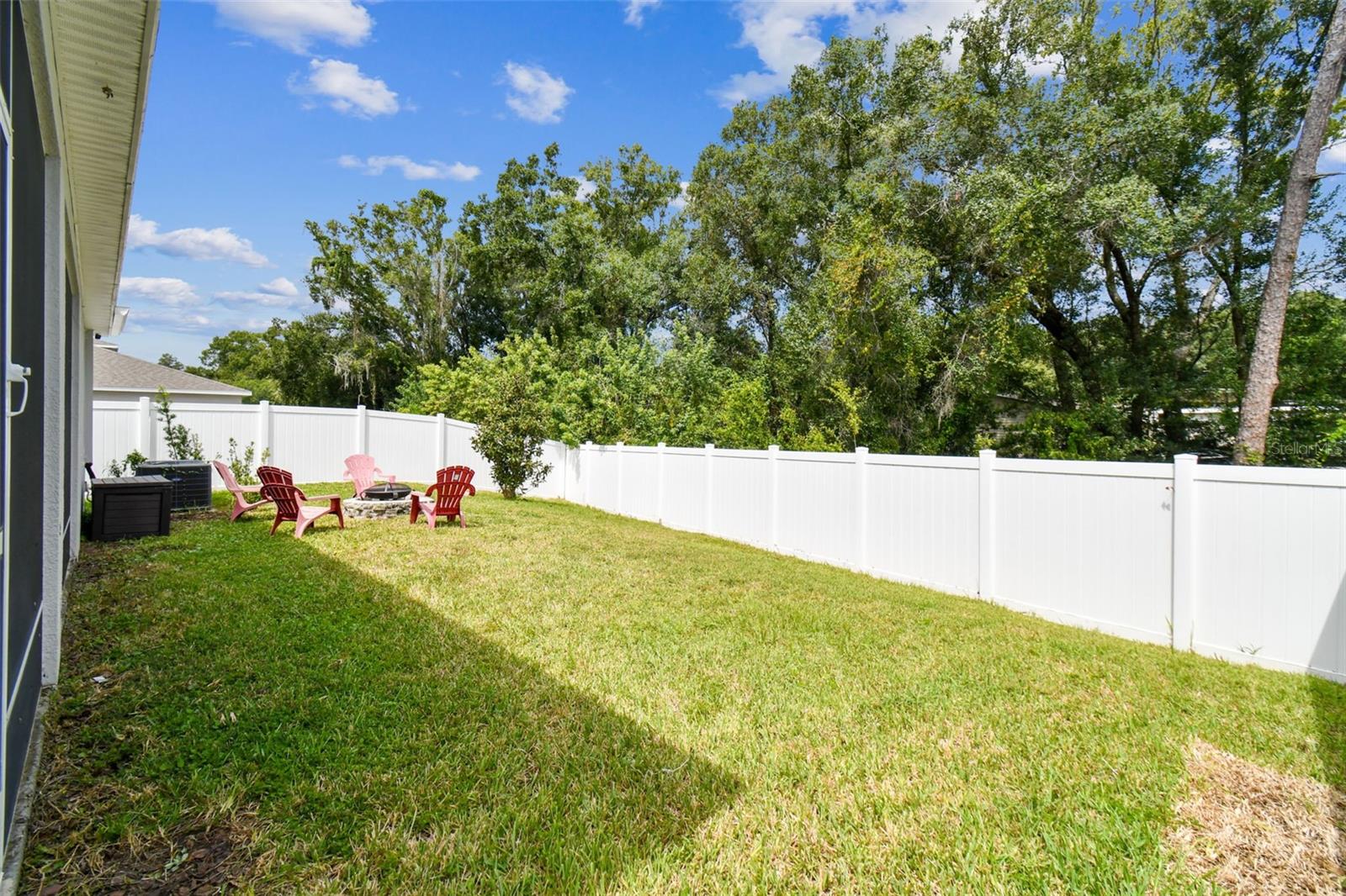 Spacious yard. Fully fenced. Lots of privacy.
