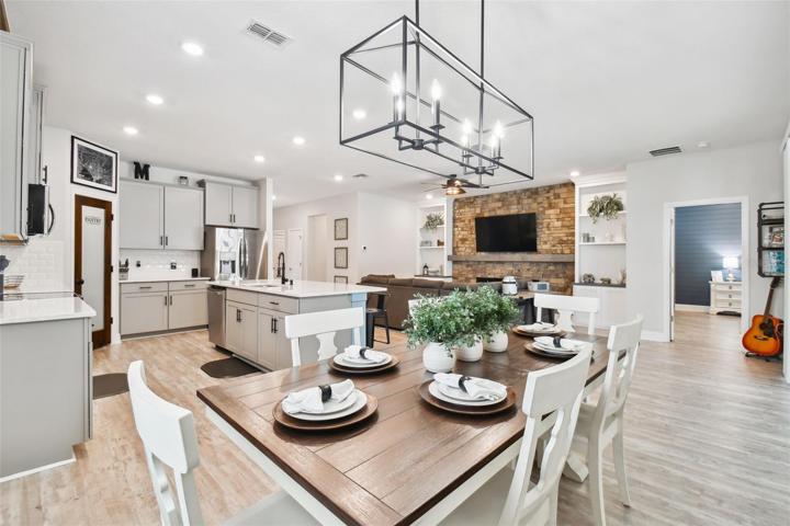 Spacious dining area.