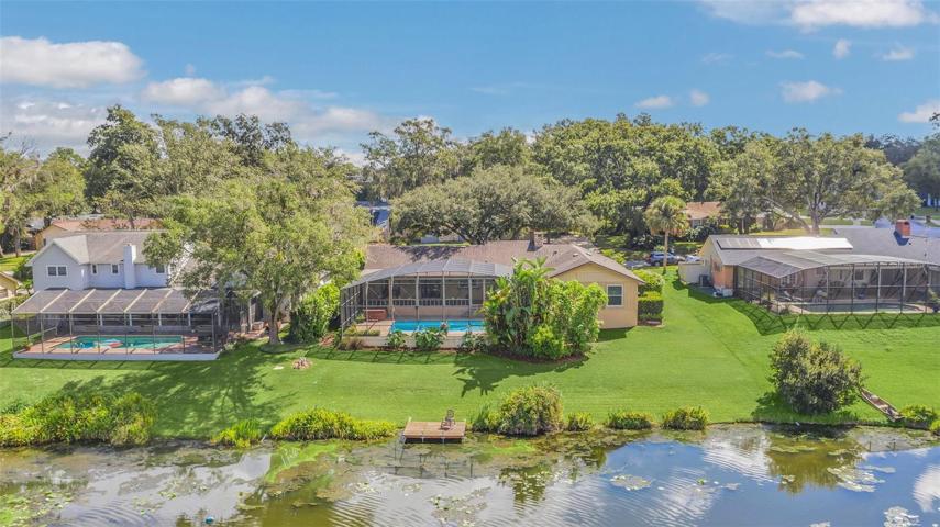 Expansive landscape and 100' of waterfront