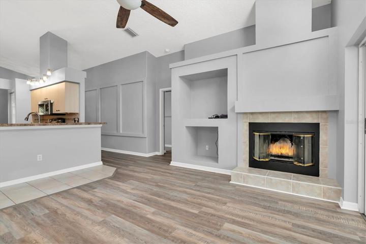 Fireplace and built in
