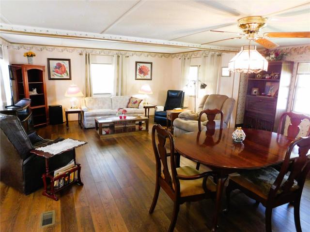 Dining area is open with living room.
