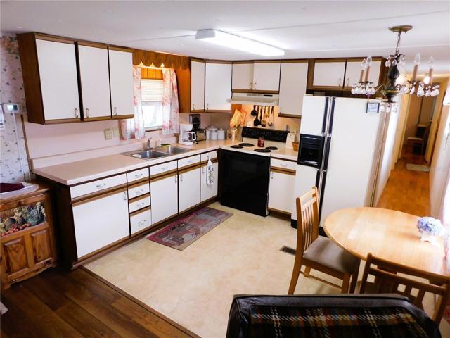 Open eat-in kitchen and dining area.